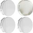 2.5Inch 63MM Wheel Center Caps for Toyota Corolla Camry Highlander RAV4 Rim Hub Caps, Pack of 4 (Chrome, Outer 63MM, Inner 61MM, Easy DIY Installation)