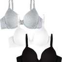 Fruit of the Loom Women's Smooth Cotton T-Shirt Bra - Ultra-Soft, Flexible, and Invisible Under Tees (40DD)