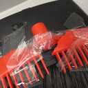 Ivandar Broom and Dustpan Set,Broom with Dustpan Combo Set Dust pan with Long Handle, for Home Kitchen Room Office Lobby Floor Use Upright Stand Up(Gray&Red)