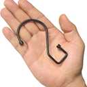 ANIASOM 12Pcs S Hooks Hanging 4 inch Heavy Duty Large S Hooks, Reversible Black Metal S Shaped Hooks, Utility Hooks, Heavy Duty Hanging Hooks for Kitchen, Bathroom, Garden, Indoor, Outdoor