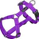 EXCELLENT ELITE SPANKER No Pull Dog Harness Reflective Nylon Vest L-Shaped Adjustable Easy Pet Harness for Small Medium Large Breeds Dogs Walking Training Black Red(Purple-S)