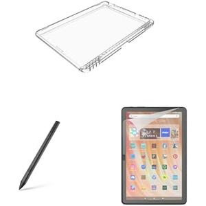 Tablet Bundle for Amazon Fire HD 10, (13th Gen, 2023 release). Included: Made for Amazon Clear Case, Stylus Pen and NuPro Antiglare Screen Protector