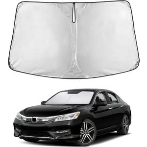 EcoNour Windshield Sunshade Compatible for Honda Accord 2013-2015 2016 2017, Sun Visor for Front Windshield & Window Sun Shade Cover, UV Heat Blocker & Protector, Car Accessories