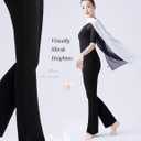 Daydance Black Bootcut Jazz Dance Pants for Women, Comfy Sweatpants for Workout, Exercise, Yoga (Black, M)