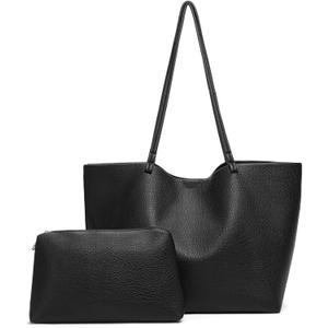 SENDEFN Leather Tote Bag for Women Work Shoulder Bag Large Top Handle Handbags and Ladies Travel Purse with Zipper Pocket