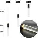 1 Light Pendant Lights Kitchen Island, Black Modern Crystal Pendant Light Fixtures Suitable for Kitchen, Restaurants, Dining Room, Bedrooms