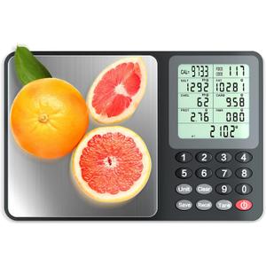 Fuzion Nutrition Food Scale, Digital Food Scale for Weight Loss, Calculating Food Facts, Macro, Calorie, Meal Prep, Portion Control, Stainless Steel (3KG/0.5g)