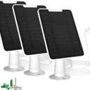 6W Solar Panel Charger Compatible with Google Nest Camera Outdoor & Indoor (Battery Version), Solar Power for Google Nest Cam, IP65 Weatherproof, w/Secure Wall Mount & Screwdriver, 13ft Cable, 3 Pack