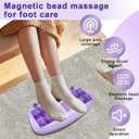 Portable Double Foot Massage Roller Three Massage Techniques & Dual Foot Acupressure Therapy, Relieves Plantar Fasciitis Pain,Tight Muscles Sore Feet, for Home Office Use (Purple)