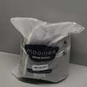 MooMee Bedding Duvet Cover Set 100% Washed Cotton Linen Like Textured Breathable Durable Soft Comfy (Heathered Dark Grey, Queen 90"x90")