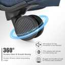 Kono 20 Inch Soft-Sided Carry-On Luggage Airline Approved 20" Spinner Wheels Lightweight Waterproof Suitcase with TSA Lock for Business Travel (Small, Navy Blue)