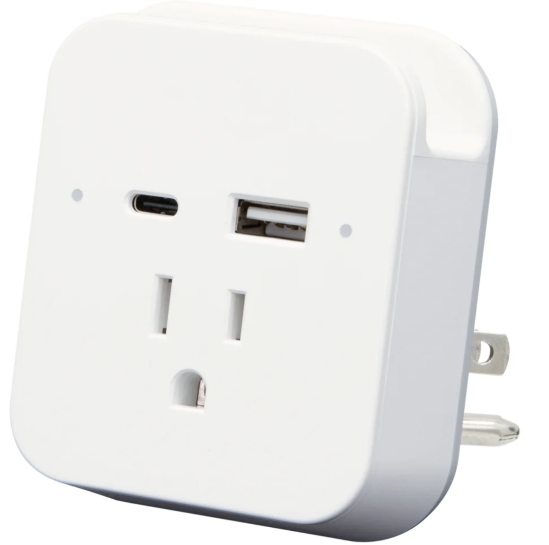 Helix PowerUp Multiport Wall Charger Dual USB-C and USB-A Ports with Outlet
