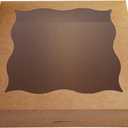 CHERRY 12"x12"x3" Brown Bakery Boxes with PVC Window for Pie and Cookies Boxes Large Natural Kraft Paper Box, Pack of 12