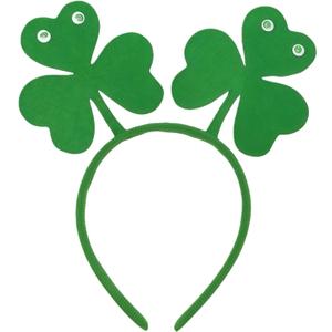 St. Patrick's Day Headband Shamrock Hairband Green Clover Hair Hoop Hair Accessories Saint Patrick's Day Headpieces for Irish Festive Parade Party Supplies