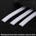 Peel and Stick Tile Edge Molding, Flexible Finish Trim for Wall Border, Mirror Frame, Kitchen Backsplash Edging (White, 10ft x 0.4in)