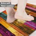 Kitchen Mats for Floor Colorful kitchen rugs Cool Wooden Abstract Anti Fatigue Kitchen Mats Waterproof Floor Mats Cushioned Non-Skid Standing Mats for Laundry, Sink, Set of 2,17.3 x 28+17.3 x 47 Inch