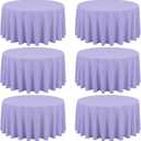 10 Pack Lavender Round Tablecloths - 120 Inch, Polyester Table Cover, Stain and Wrinkle Resistant Washable Fabric Table Cloth for Wedding Banquet Parties
