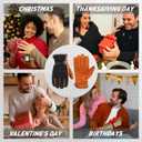 HLDD HANDLANDY Leather Work Gloves for Men & Women, Adjustable Wrist Cowhide Gardening Glove with Reinforced Palm for Driver (Medium, Black-coffee)