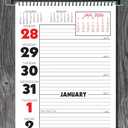 Calendar Company 2026 Weekly Planning Calendar with Memo Space and Almanac Info - Spiral bound with fold-flat Easel 7'' x 13" Made in the USA! (Barnwood)