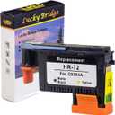 LKB Remanufactured HP72 Printhead C9384A with New Updated Chips Replacement for HP Designjet T610 T620 T770 T790 T1100 T1120 1200 T1300 T2300 (1BK/Y) 1PK-US