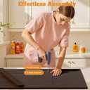 Laundry Washer Dryer Countertop: 54"X27.5" Wood Washing Machine Topper, Wooden Laundry Table Storage Organization with Edge, Cover Guard Organizer for Washer Dryer Laundry Room Counter Top