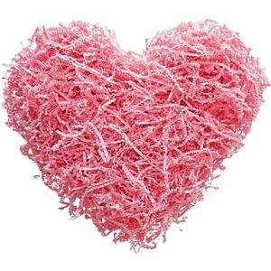 Bobobag - 4oz Crinkle Cut Paper Shred Filler Recyclable Gift Wrap Confetti Raffia Grass Shred Paper for Easter Baskets Filler Creative Eggs Decor (Pink)