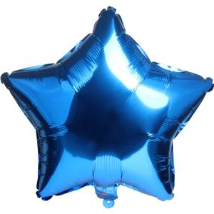 10pcs Star Shape Foil Mylar Helium Balloon 18" Balloon Birthday Party Decoration Foil Balloons,Wedding,Baby Shower Decor - Blue