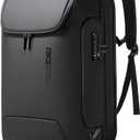 BANGE Men's Anti-Theft Backpack, Waterproof Fashion Travel Backpacks, High Tech Backpack with USB3.0 Charging Port, Business Laptop Backpack Fits 17.3 Inch Notebook (Black)