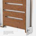 Seachrome 18 inch Silhouette Slimline Folding Wall Mount Shower Bench Seat, White Seat with Silver Frame