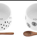 Karma Milo Dip Bowl, Set of 2, White/Black