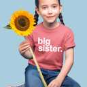 Big Sister Shirt Outfit Announcement Toddler Sibling Reveal to be 18 Months 2t 3t (Youth S(8), Mauve)
