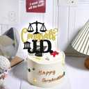 Congats J.D. Cake Topper, Future Lawyer/Born to Argue, Congrats Juris Doctor Grad, Class of 2026 Law School Survivor Graduation Party Decorations Supplies, Black and Gold Glitter