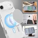 MOWIME Magnetic Case for iPhone Air [Compatible with Magsafe] [Cute Wave Glitter Design] [1 Screen Protector] Slim Soft TPU Clear Bling Case for iPhone Air 6.5" 2025, Clear