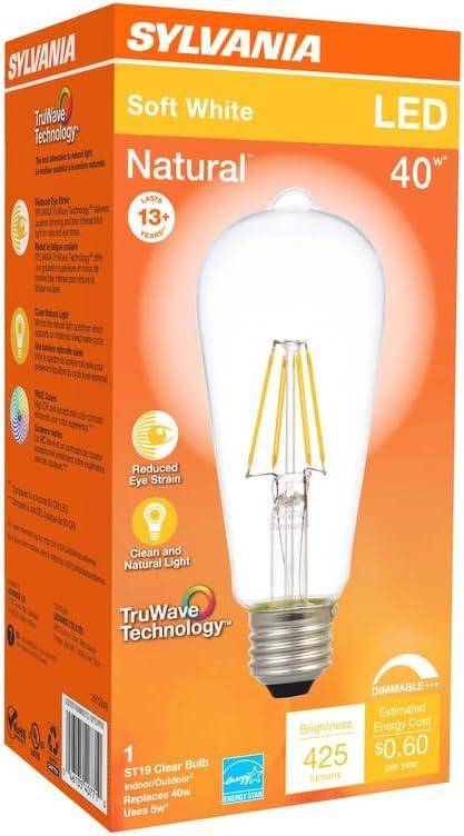2 x Sylvania Bulb LED ST19 Soft White 5W 40771