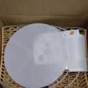 ZECOXOL Boho Flush Mount Ceiling Light Fixture 17.8", 3 Light Rattan Chandelier Light Fixture Woven Wicker Ceiling Light Fixtures Flush Mount for Hallway Bedroom Kitchen Entryway Living Room Island