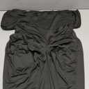 Floerns Women's Plus Size Asymmetrical Neck Long Dress Ruched Slit Hem Cocktail Dress, 2XL