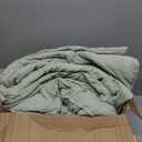 Comfort Spaces Sage Queen Comforter Set - 3 Pieces Pintuck Pleated Bedding Sets Queen, All Season Lightweight, Extra Softness Pre-Washed Microfiber Queen Bed Set, Shams, Full/Queen, AM10-0135