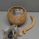 Plug in Wall Sconce,Farmhouse Wicker Wall Lamp Plug in,Hand Woven Rattan Wall Light Farmhouse Rustic Boho Sconces Wall Lighting for Living Room Bedroom (1 PACK, 7.87IN Rattan)