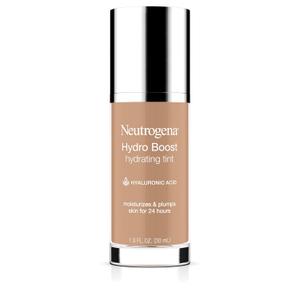 Neutrogena Hydro Boost Hydrating Tint Foundation Makeup for Dry Skin, with Hyaluronic Acid, Lightweight Oil-Free Water Gel, Non-Comedogenic, 40 Nude Color, 1.0 fl. oz