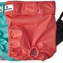 Pet Parents® Washable Dog Diapers (3pack) + Extendrs® of Durable Doggie Diapers, Premium Dog Diapers Female (Large, Southern Belle)