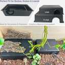 12in Durable Large Reptile Hide, Ball Python Hide, Leopard Gecko Hide, Bearded Dragon Hide, Easy to Clean Reptile Hides Cave for Tank, Snake Hide Large Enclosure (12" x 8.3" x 2.8" X-Large) (Black)