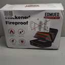 Fireproof Document Box with Combination Lock - Fire & Water Resistant Hard Case Safe Box for Important Documents, Certificates, Laptops, Passports (Black)