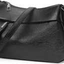 GOIACII Crossbody Bags for Women, Small Size Shoulder Handbags, Satchel Purse with Multi Zipper Pocket Soft Leather (B02 Black)