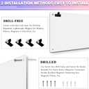 White 2Pack Magnetic Board,17.5" x 11.4" Magnet Bulletin Board to Display Magnetic Notes, Poetry, Photos, Suitable for Wall, Refrigerator, Cabinet etc, Come with 4 Pcs Dual Lock Tape and Screws