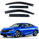IG Window Visors Fit for 2016-2020 Honda Civic Coupe, Out-Channel Rain Guards Vent Wind Deflectors 4PC, Car Accessories for 16-20 Civic Coupe (Coupe Only)