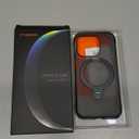 TORRAS Ostand Q3 Air for iPhone 15 Pro Case with 360 Magnetic Stand, Fit for MagSafe, Mil-Grade Drop Tested, Camera Control Button, Shockproof Phone Case for iPhone 15 Pro 6.1", Shadow Black