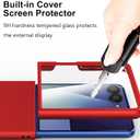 Cresee Case for Samsung Galaxy Z Flip 7 (2025) with Built-in Cover Screen Protector, Thin Hard Matte Polycarbonate Phone Case for Galaxy Z Flip7 - Red