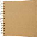 Yopih 7 x 7 Inch DIY Scrapbook Photo Album Hardcover Kraft Blank Page Acid-Free 40 Pages (20 Sheets) Memory Book for Wedding Anniversaries Family Baby Memories Small Scrapbooking Projects, Yellow