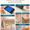 JOIN&JOY Sensory Tables for Toddler, Multi-Activity Table with Storage Bins, Double-Sided Lids, Indoor/Outdoor Kids Play Sand and Water Table, Birthday Gifts for Boys and Girls, 29 inches x 20 inches x 20 inches