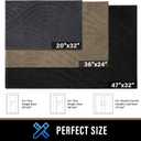 PLEASOR Front Door Mat, Absorbent Dirt Trapper Welcome Door mat Indoor, Non Slip Machine Washable Entryway Rug, Low Profile Doormat, Dog Door Mat for Muddy Paws and Shoes, 20x32, Grey (2'8" x 1'8" (Rectangular))